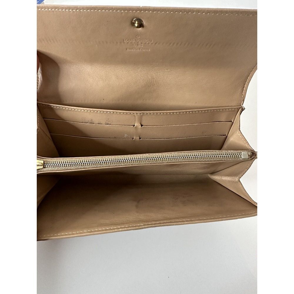 Louis Vuitton‎ Wallet Yellow Gold Vernis Monogram Organizer Slots Pocket 3 Fold - Picture 11 of 14